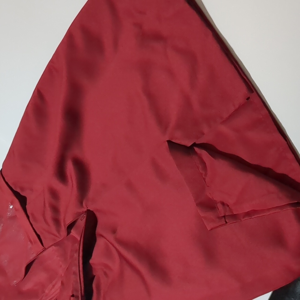 Alfred Angelo 7245 burgundy women's strapless dress size 8 - Picture 6 of 11